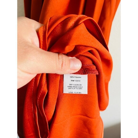 Show Me Your Mumu Verona Cowl Neck Burnt Orange Sz S - Picture 9 of 14